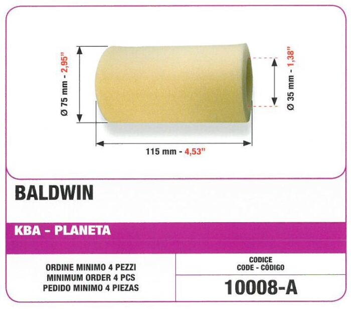 filtr ,Baldwin , offset KBA PLaneta