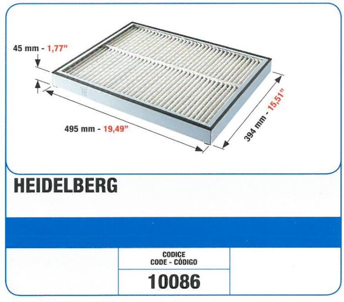 Heidelberg air filtr powietrza offset