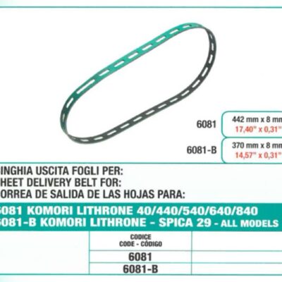 Komori , pasek hamulca, offset , poligrafia