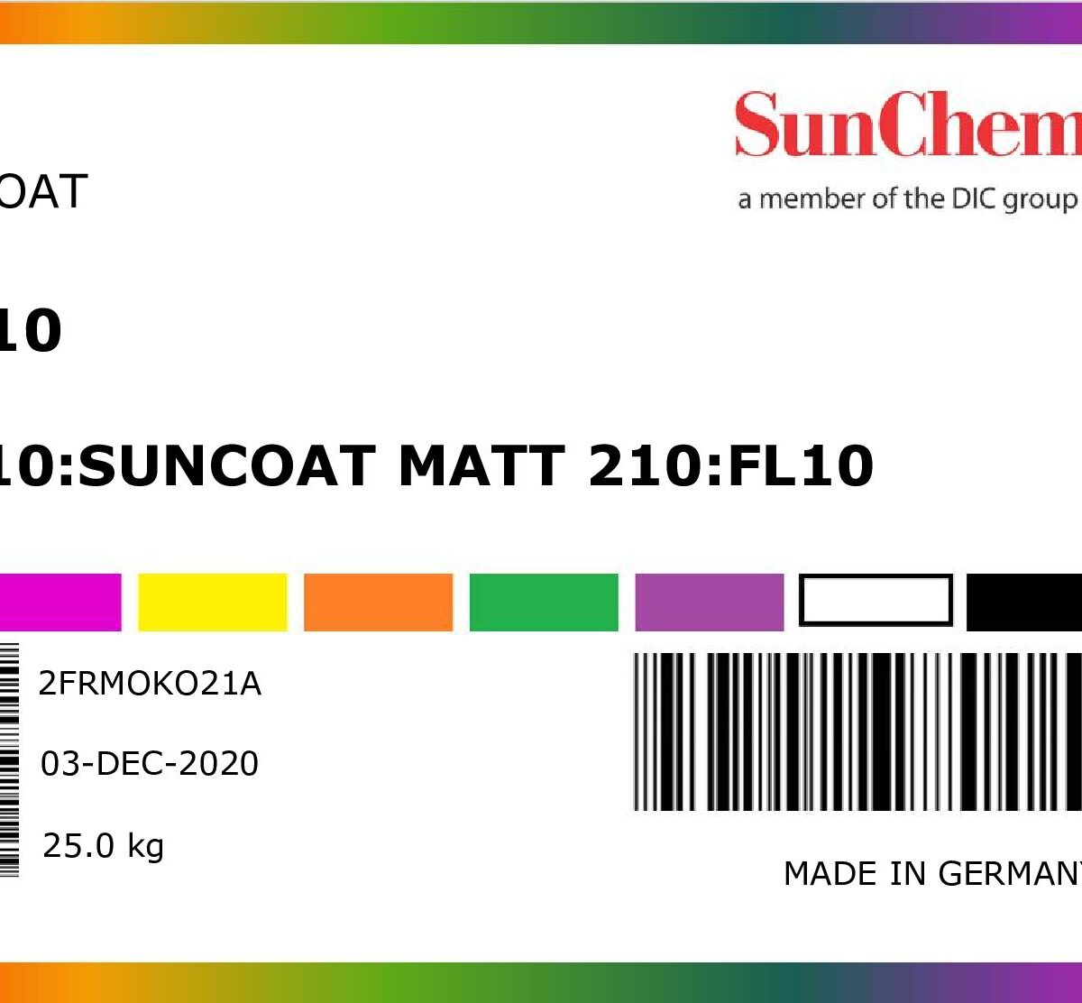 CT210: Suncoat Matt 210: FL10 25 kg
