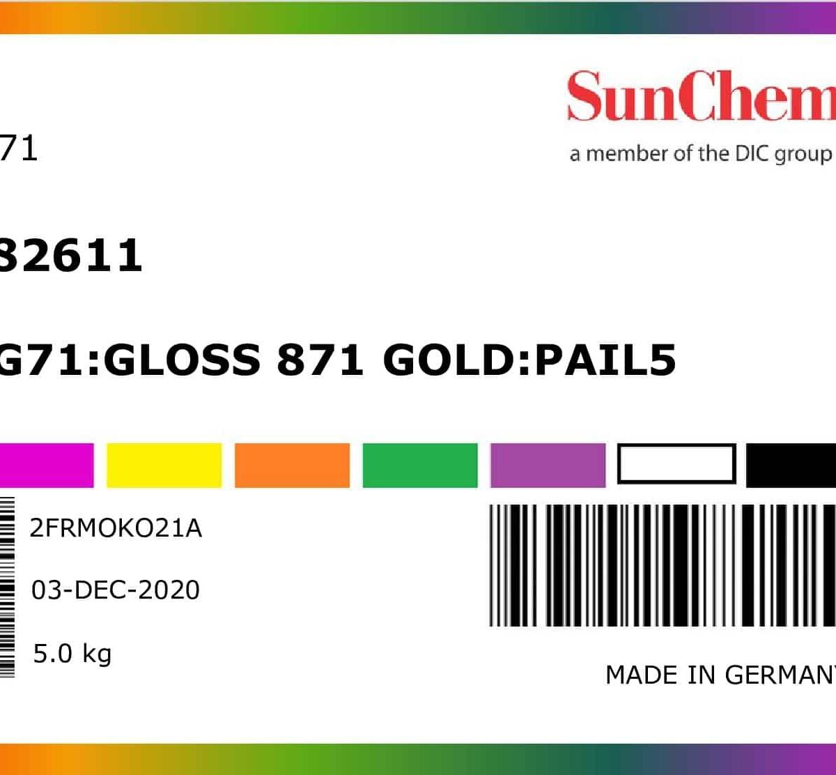 Metaliczne - SNSG71: Gloss 871 Gold: Pail5