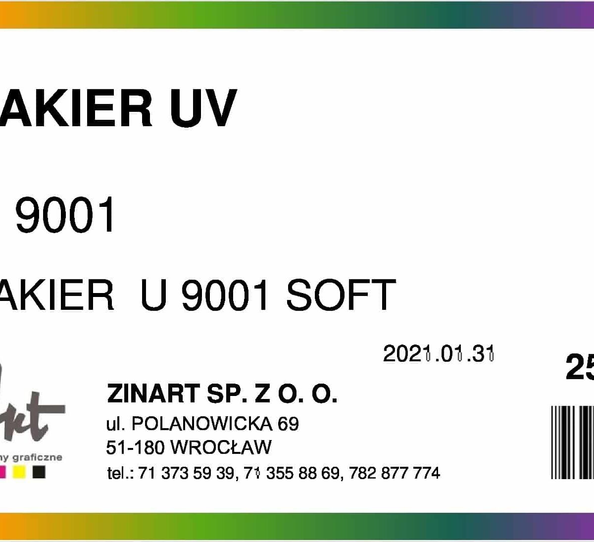 Sitodrukowe - Lakier U 9001 Soft