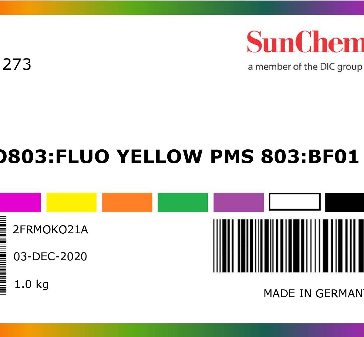 FLUO803:FLUO YELLOW PMS 803:BF01