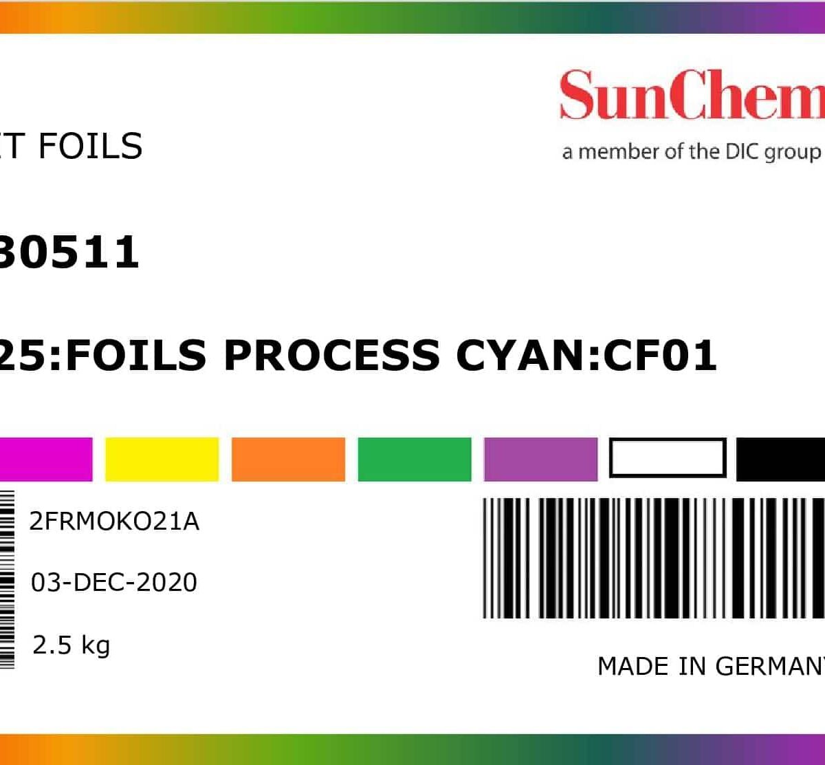 FOP25:FOILS PROCESS CYAN:CF01