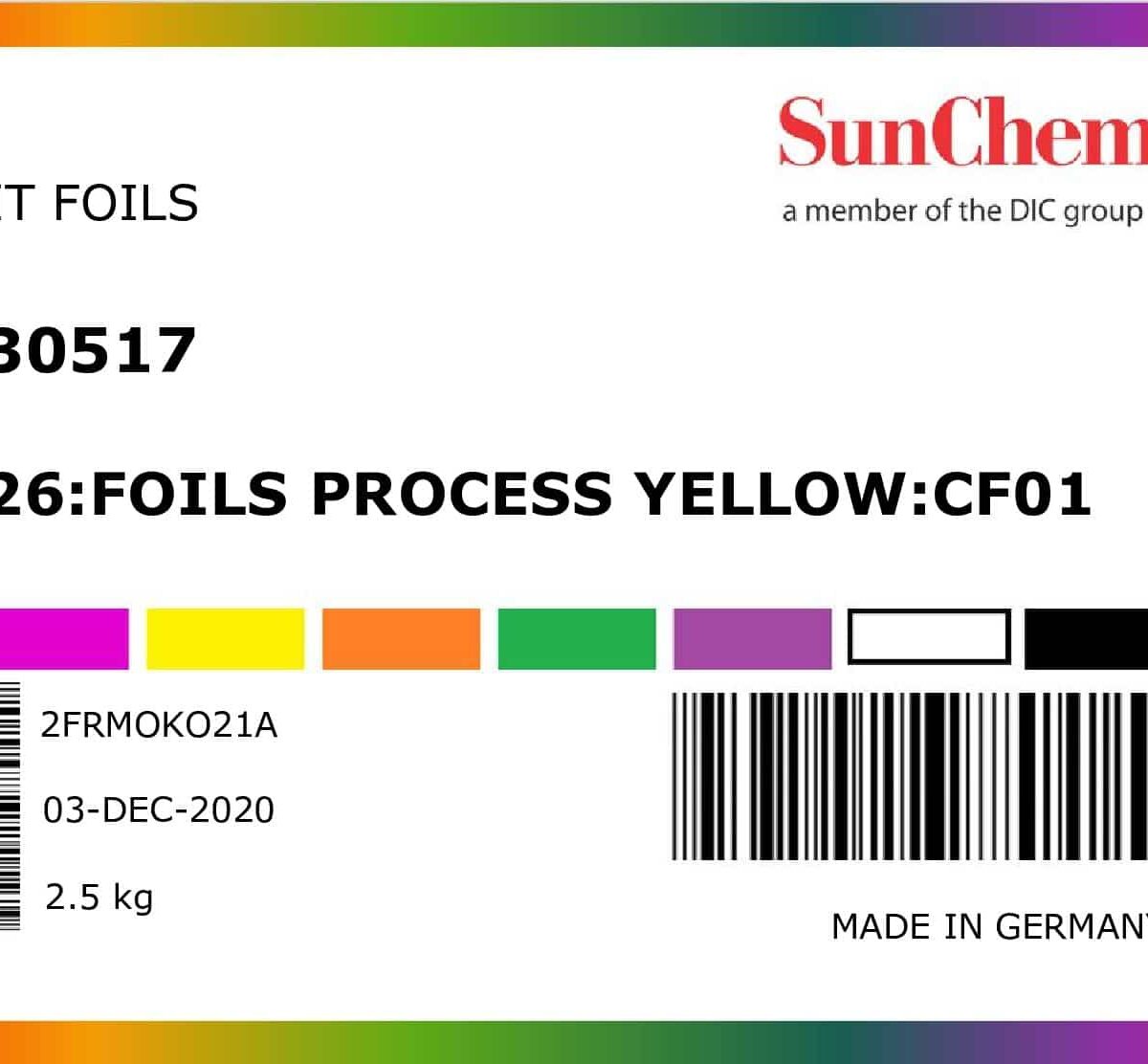 FOP26: Foils Process Yellow: CF01