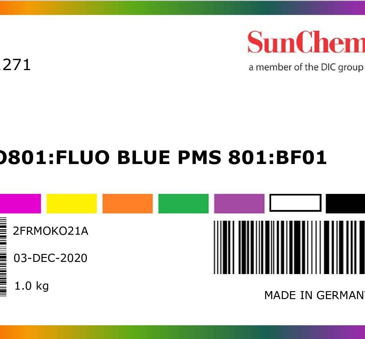 FLUO801: Fluo Blue Pms 801: BF01