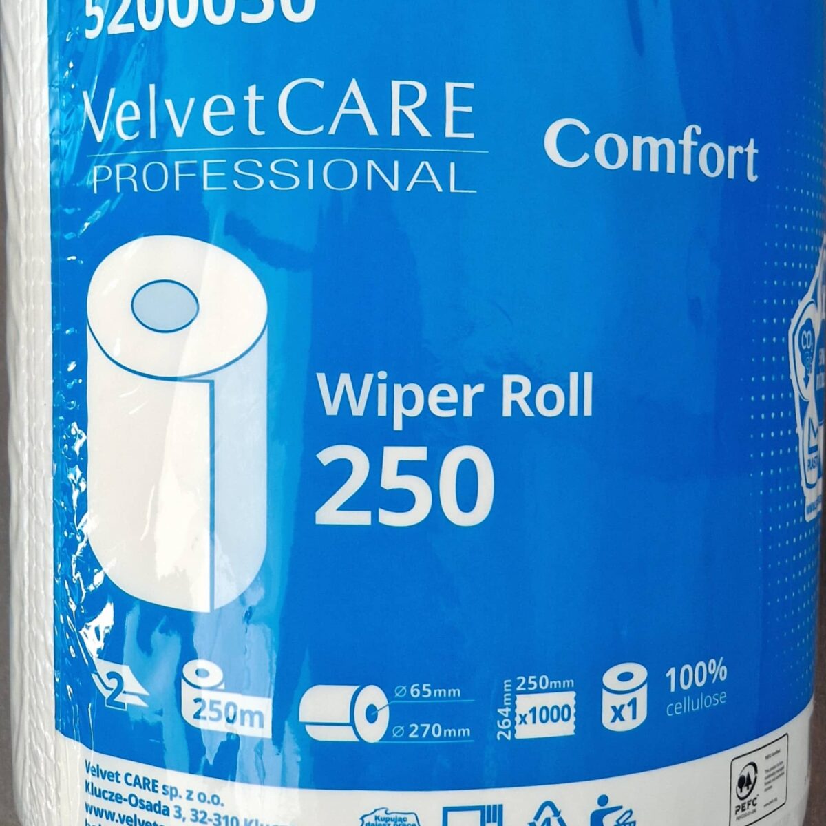 Czyściwo przemysłowe 250 Velvet Care op. 2 rolki