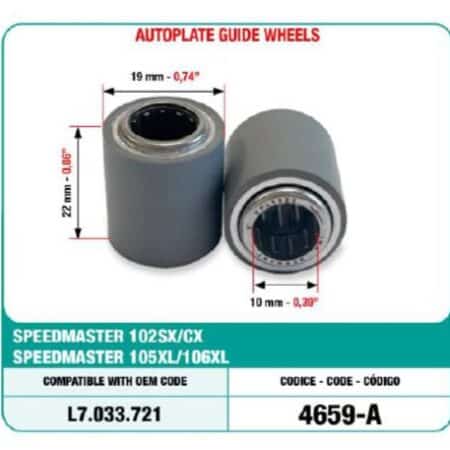 Rolki prowadzące płyty SM 102SX/CX/105XL/106 XL