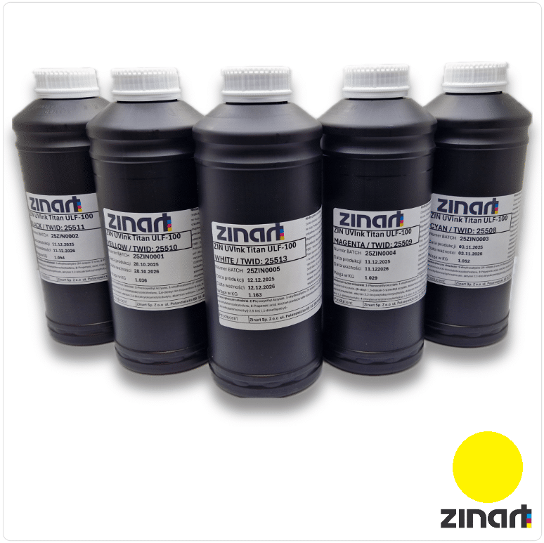 Atrament ZIN UVInk Titan ULF-100 YELLOW
